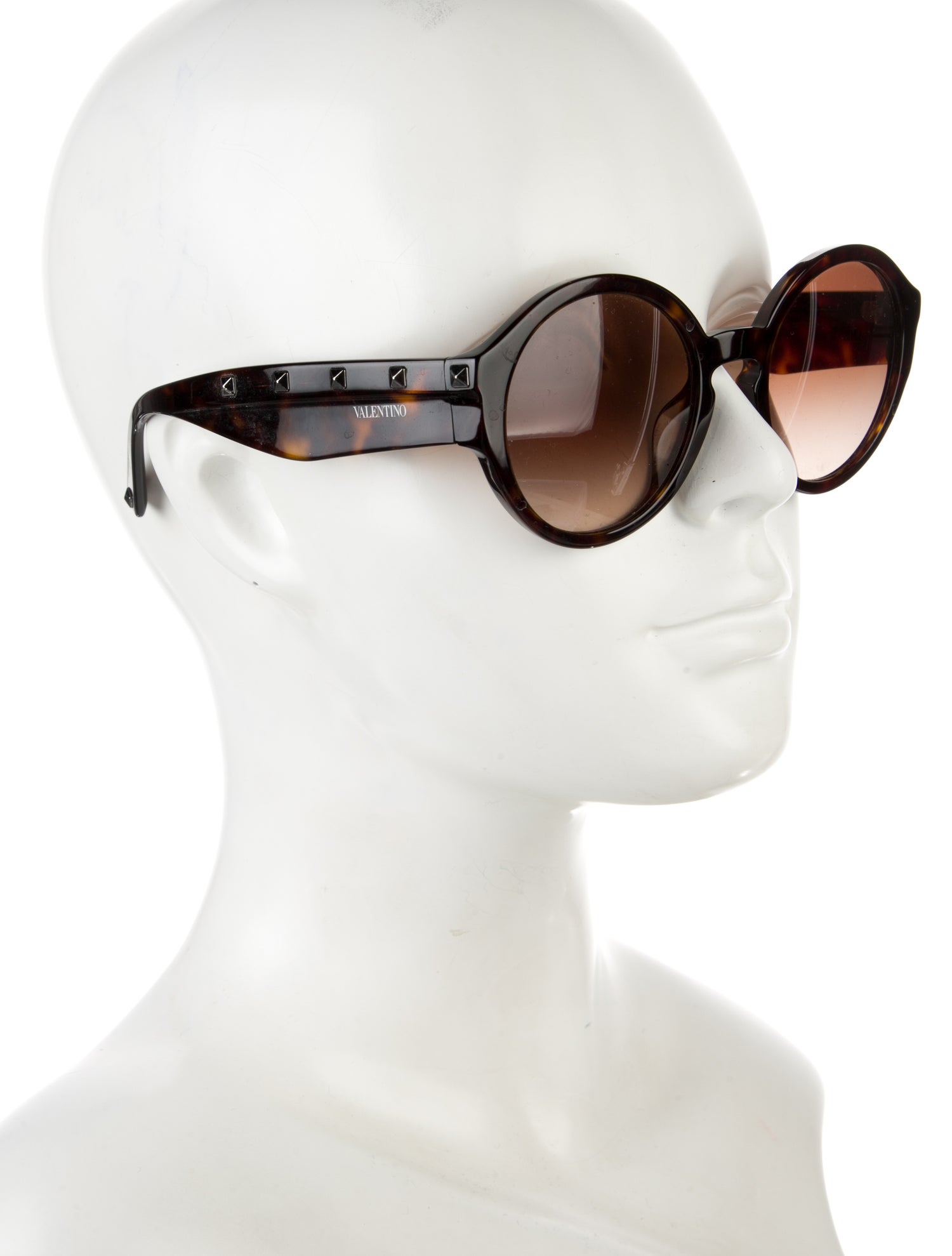 Valentino Round Gradient Sunglasses